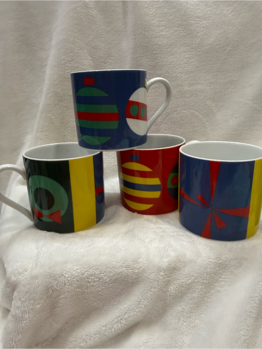 Museum of Modern Art Decorative Geo-Pattern Ceramic Mug - Multi-Color Set
